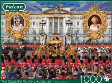 Puzzelwereld legpuzzel falcon de luxe 11371 the queens platinum jubilee  1000 stukjes f