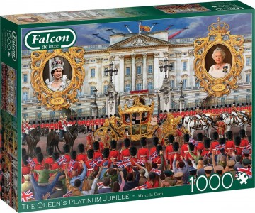 Puzzelwereld legpuzzel falcon de luxe 11371 the queens platinum jubilee  1000 stukjes l