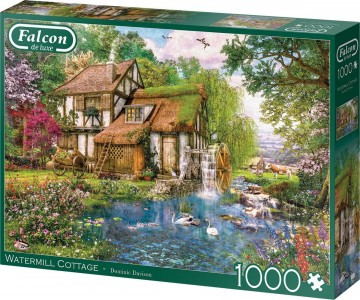 Puzzelwereld legpuzzel falcon de luxe 11373 watermill cottage  1000 stukjes r