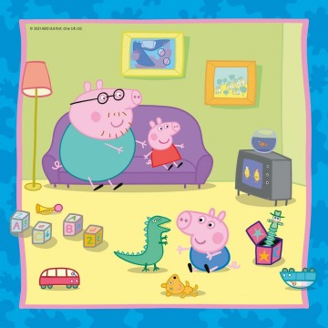Puzzelwereld legpuzzel familie en vrienden van peppa pig ravensburger 55791 3x49 stukjes p3