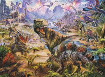 Puzzelwereld legpuzzel gigantische dinosauriers ravensburger 132959 300 stukjes p