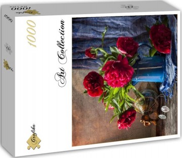 Puzzelwereld legpuzzel grafika 2309 roze pioenrozen 1000 stukjes d