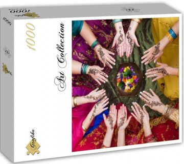 Puzzelwereld legpuzzel grafika 2332 indiase vrouwen 1000 stukjes d