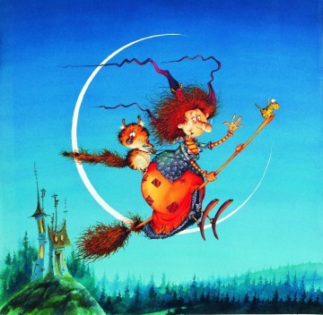 Puzzelwereld legpuzzel grafika 2357 francois ruyer   heks   poezenvlucht 1000 stukjes p