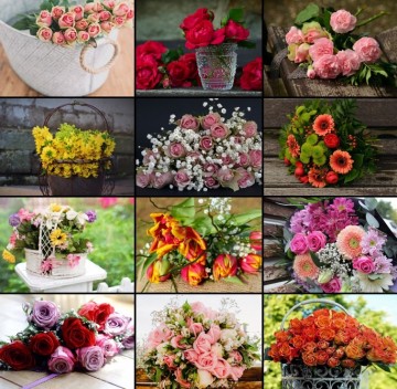 Puzzelwereld legpuzzel grafika 2374 collage   bloemen 1000 stukjes p