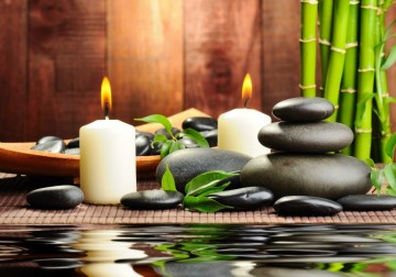 Puzzelwereld legpuzzel grafika 30006 zen kaarsen met stenen 1000 stukjes p