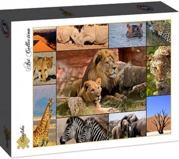 Puzzelwereld legpuzzel grafika 30026 collage   wildlife 1500 stukjes d