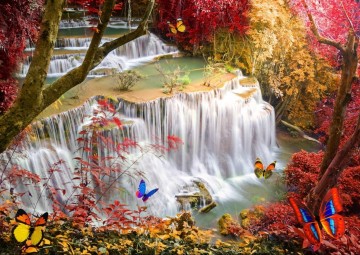 Puzzelwereld legpuzzel grafika 30085 deep forest waterfall 2000 stukjes p 0