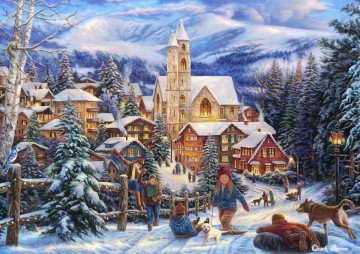 Puzzelwereld legpuzzel grafika 30086 sledding to town 2000 stukjes p