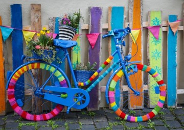 Puzzelwereld legpuzzel grafika 30099 mijn mooie gekleurde fiets 1500 stukjes p