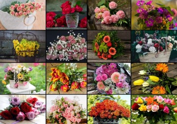 Puzzelwereld legpuzzel grafika 30100 collage   bloemen 1500 stukjes p