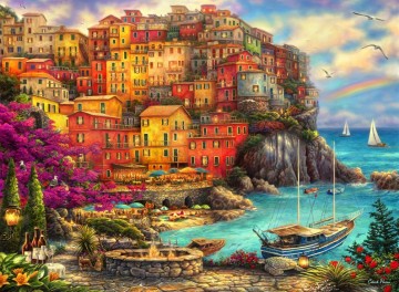 Puzzelwereld legpuzzel grafika 30819 beautifull day at cinque terre 2000 stukjes p