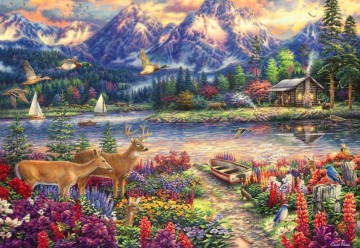 Puzzelwereld legpuzzel grafika 33332 chuck pinson   spring mountain majesty 1000 stukjes p