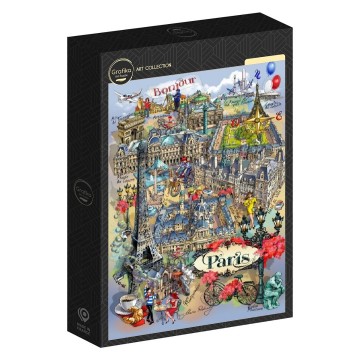 Puzzelwereld legpuzzel grafika 33395 paris collage 1000 stukjes l