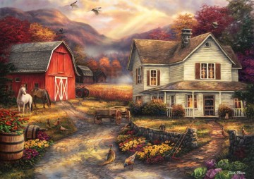 Puzzelwereld legpuzzel grafika 763 relaxing on the farm 2000 stukjes p