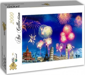 Puzzelwereld legpuzzel grafika 867 silvester overal ter wereld 2000 stukjes d   kopie