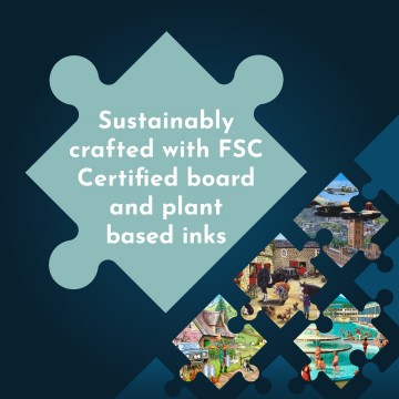 Puzzelwereld legpuzzel house of puzzles 7433 sixties green 250xl stukjes d1