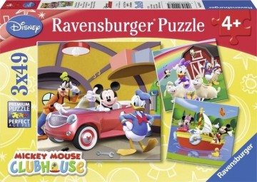 Puzzelwereld legpuzzel iedereen houdt van mickey ravensburger 92475 3x49 stukjes d