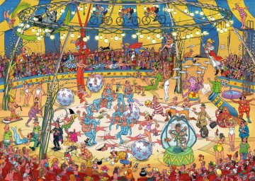 Puzzelwereld legpuzzel jan van haasteren acrobaten circus puzzel   1000 stukjes p