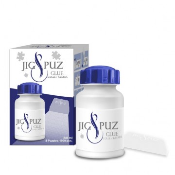 Puzzelwereld legpuzzel jig  puz 80020 lijm voor 4 x 1000 stukjes met spatel 1 stukjes a