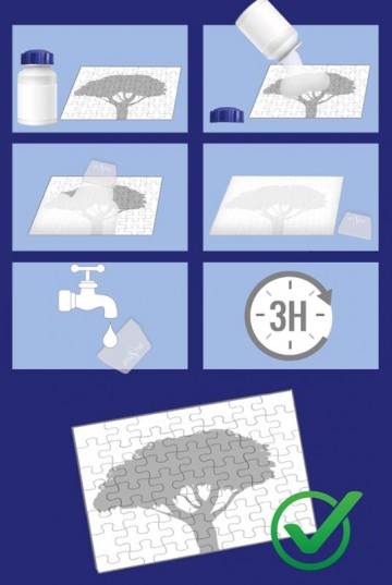 Puzzelwereld legpuzzel jig  puz 80020 lijm voor 4 x 1000 stukjes met spatel 1 stukjes b