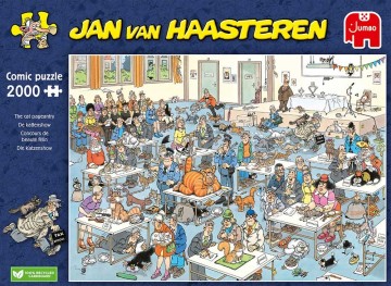 Puzzelwereld legpuzzel jumbo 00033 jan van haasteren kattenshow 2000 stukjes f