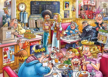 Puzzelwereld legpuzzel jumbo 00332 wasgij destiny 27 van cafetaria naar koffiebar jumbo 1000 stukjes p