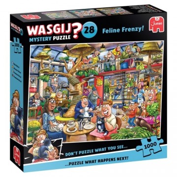 Puzzelwereld legpuzzel jumbo 00506 wasgij mystery 28 kat en muisspel jumbo 1000 stukjes l