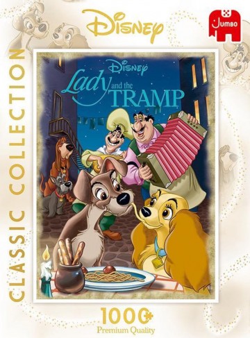 Puzzelwereld legpuzzel jumbo 19486 lady en the tramp 1000 stukjes F