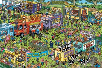 Puzzelwereld legpuzzel jumbo 20042 food truck festival 1500 stukjes P