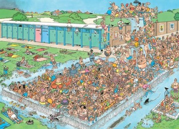 Puzzelwereld legpuzzel jumbo bomvolbad 1000 stukjes plat