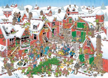 Puzzelwereld legpuzzel jumbo jan van haasteren  het dorp van de kerstman 5000 stukjes 20076 p