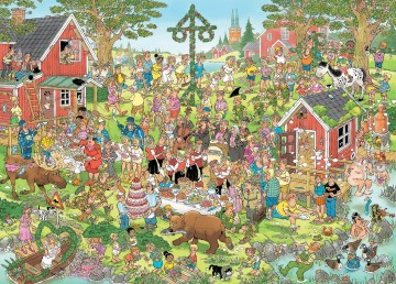 Puzzelwereld legpuzzel jumbo midzomerfeest 1000 stukjes p