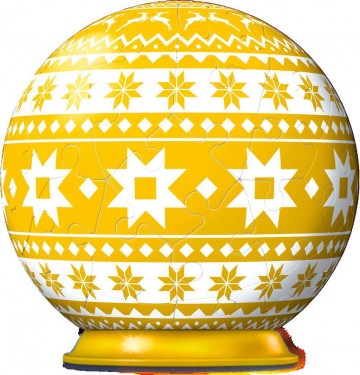 Puzzelwereld legpuzzel ravensburger 112692 kerstbal geel 56 stukjes D