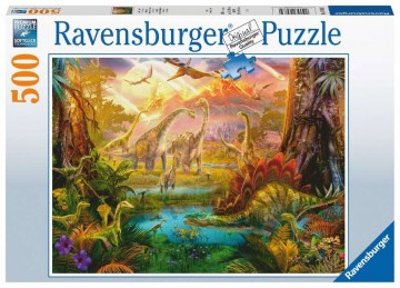 Puzzelwereld legpuzzel land van de dinosauriers ravensburger 169832 500 stukjes d