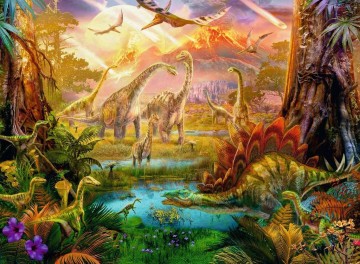 Puzzelwereld legpuzzel land van de dinosauriers ravensburger 169832 500 stukjes p