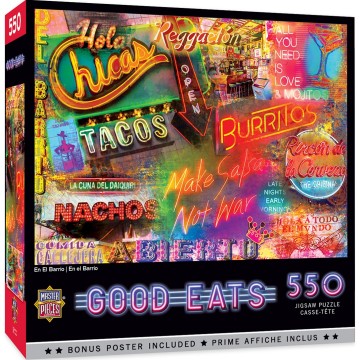 Puzzelwereld legpuzzel master pieces 32115 good eats   en el barrio 550 stukjes d