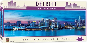 Puzzelwereld legpuzzel master pieces 71597 detroit michigan 1000 stukjes d