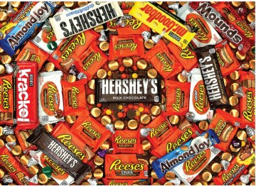 Puzzelwereld legpuzzel master pieces 71688 hersheys swirl   chocolate collage 1000 stukjes p