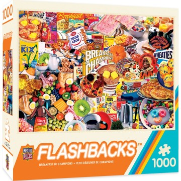 Puzzelwereld legpuzzel master pieces 71949 flashback   breakfast of champions 1000 stukjes d