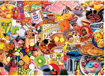 Puzzelwereld legpuzzel master pieces 71949 flashback   breakfast of champions 1000 stukjes p
