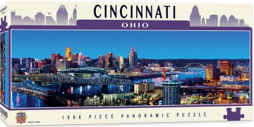 Puzzelwereld legpuzzel master pieces 72076 cityscapes   cincinnati 1000 stukjes d