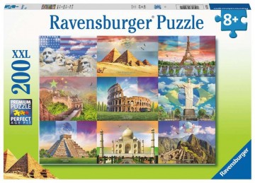 Puzzelwereld legpuzzel monumenten van de wereld ravensburger 132904 200 stukjes d