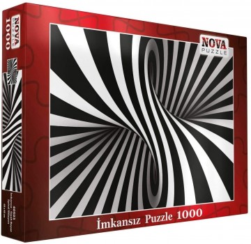 Puzzelwereld legpuzzel nova 40503  zwart wit spiraal 1000 stukjes l
