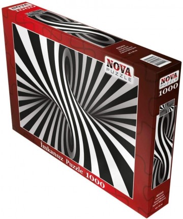 Puzzelwereld legpuzzel nova 40503  zwart wit spiraal 1000 stukjes r