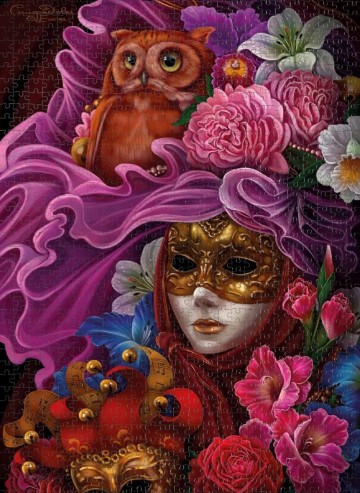 Puzzelwereld legpuzzel nova 41080 masker 1000 stukjes d