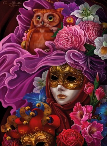 Puzzelwereld legpuzzel nova 41080 masker 1000 stukjes p