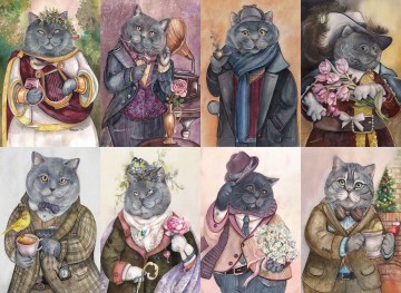 Puzzelwereld legpuzzel nova 41103 ornate cats collage 1000 stukjes p