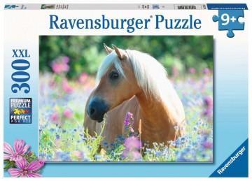 Puzzelwereld legpuzzel paard tussen de bloemen ravensburger 132942 300 stukjes