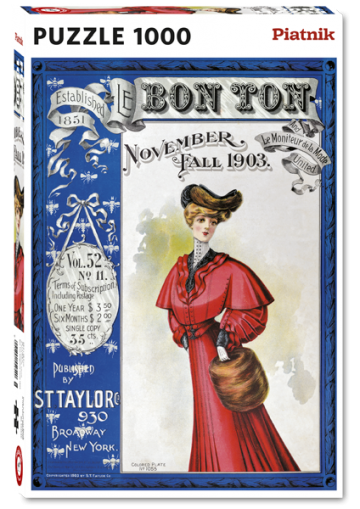Puzzelwereld legpuzzel piatnik 552540 bon ton magazine cover 1903 1000  stukjes F
